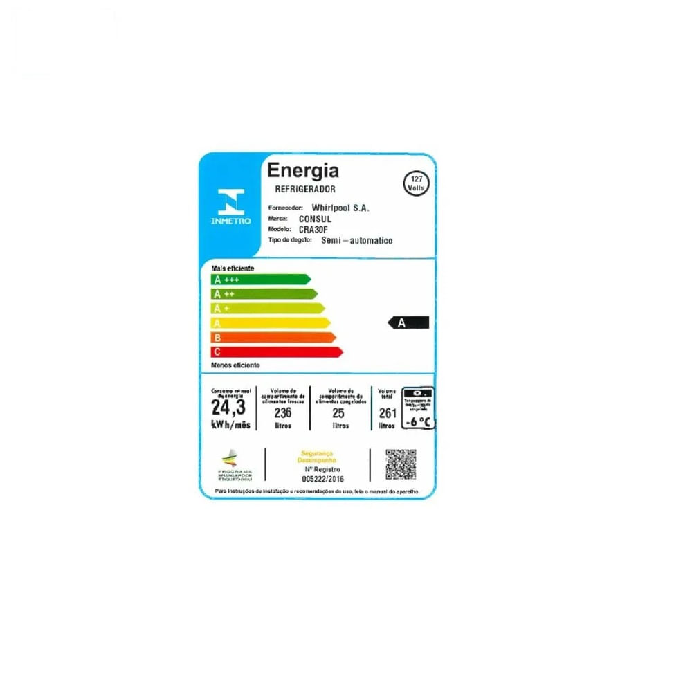 Refrigerador Consul Degelo Seco 261 Litros CRA30FBANA– 127 Volts - Image 6