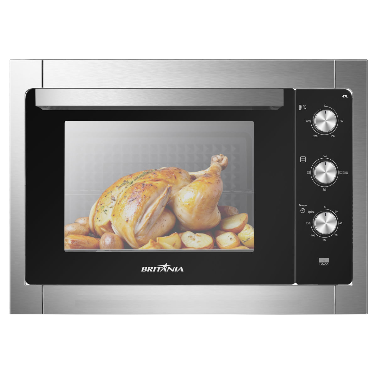 Forno Elétrico de Embutir Britânia 47 Litros Limpeza Prática Inox BFE47P - 127 Volts - Image 8