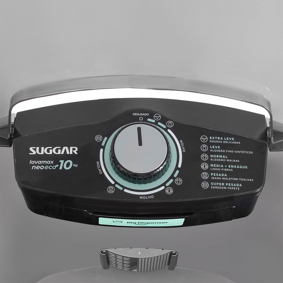 Lavadora de Roupas Suggar 10Kg Lavamax Neo Eco Prata LE1012PR – 220 Volts - Image 6