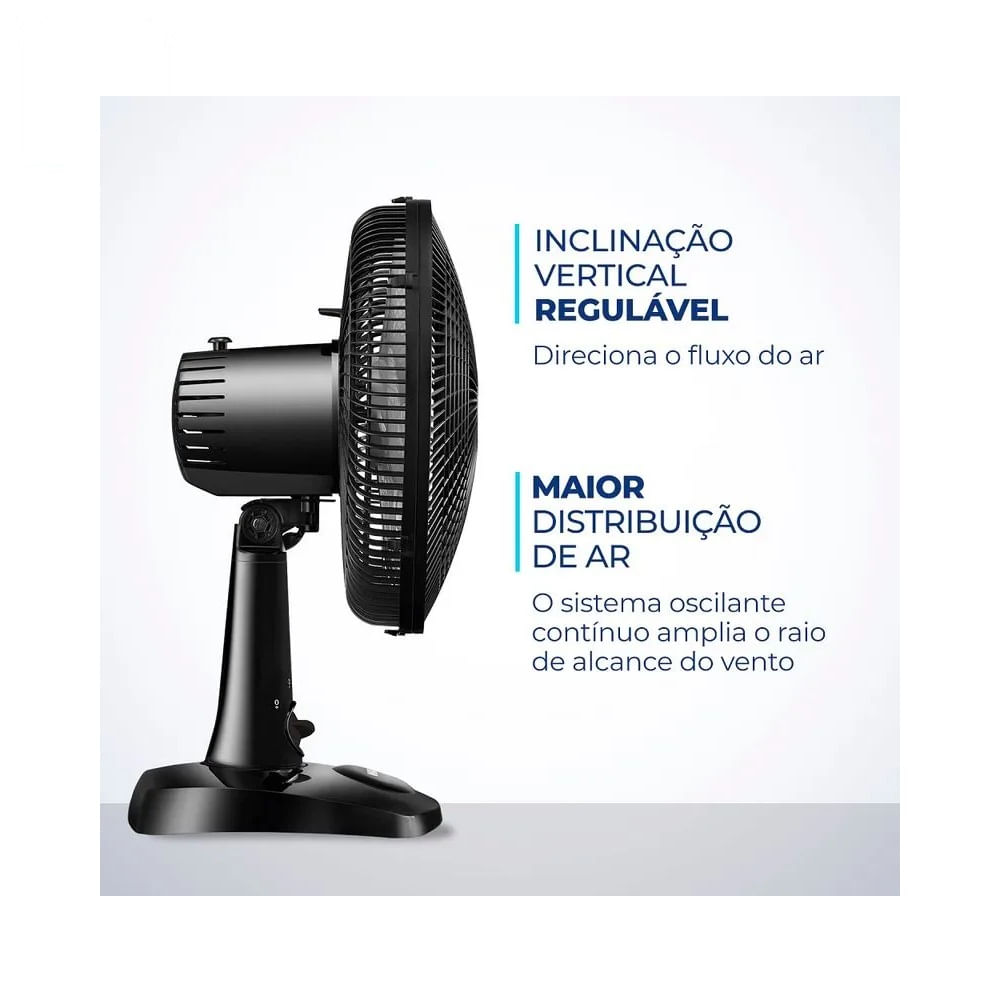 Ventilador de Mesa Mondial Super Power 30cm Preto VSP-30-B – 127 Volts - Image 5