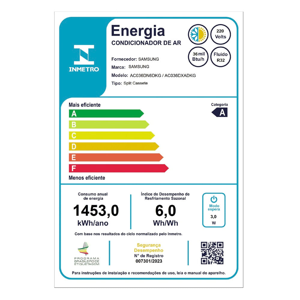 Ar Condicionado Cassete 360 Inverter Samsung WindFree 36000 BTU/h Quente e Frio Monofásico AC036DN6DKG/AZ - 220 Volts - Image 18