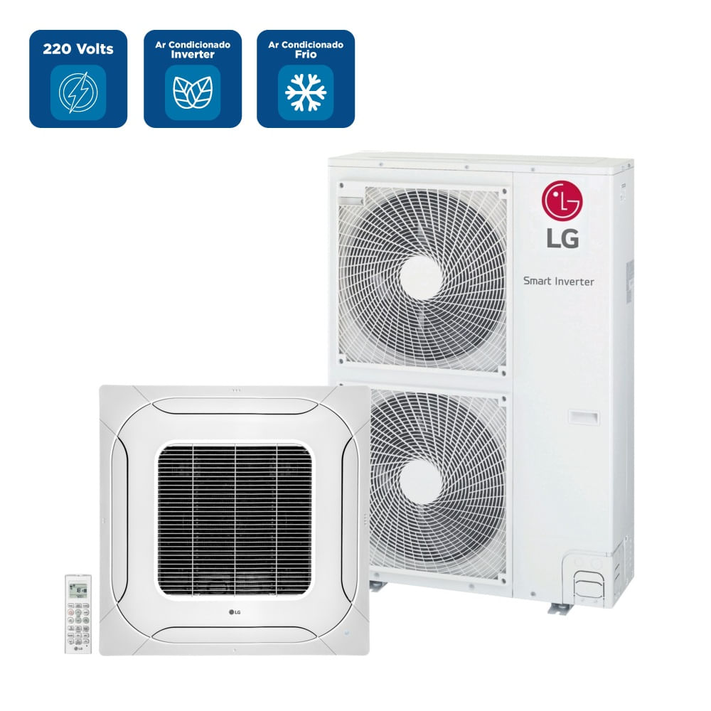 Ar Condicionado Split Cassete 4 Vias Inverter LG 48000 BTU/h Frio Monofásico ZT-Q48GMLAA - 220 Volts - Image 2