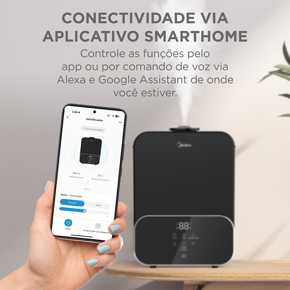 Umidificador Midea Master Connect 6 Litros Preto UMD6P3 - Bivolt - Image 5