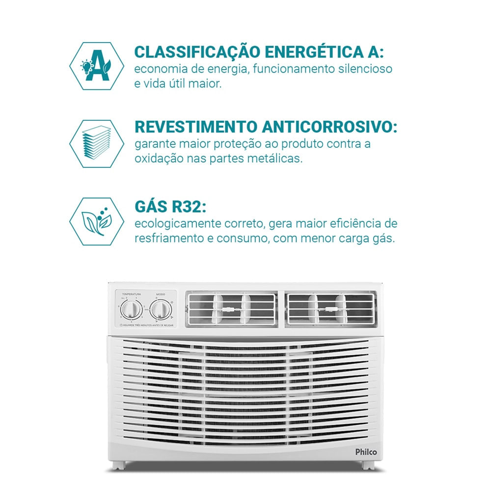 Ar Condicionado Janela Philco 7500 BTU/h Frio Mecânico PAJ7FA - 220 Volts - Image 5