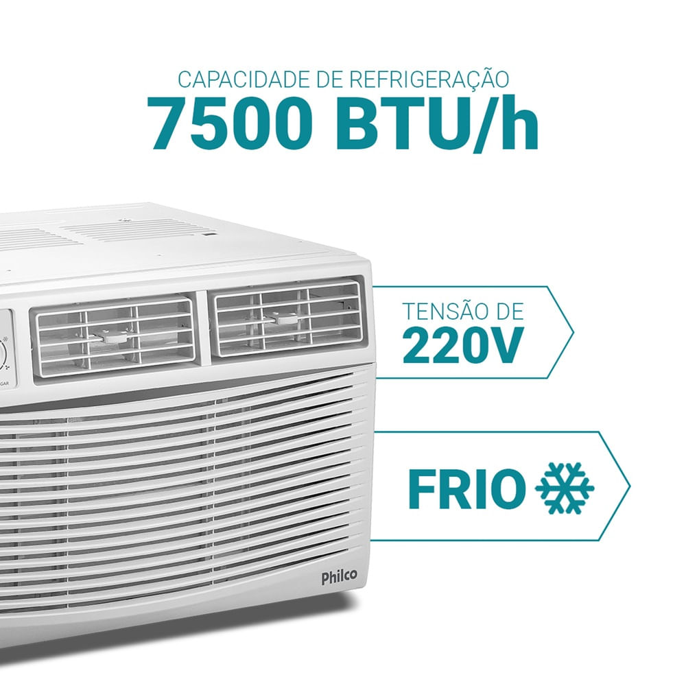 Ar Condicionado Janela Philco 7500 BTU/h Frio Mecânico PAJ7FA - 220 Volts - Image 4