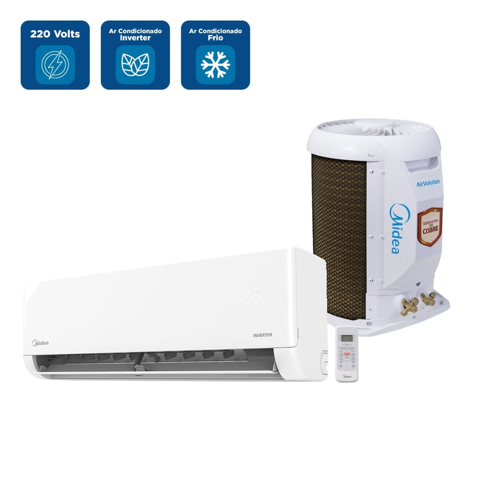 Ar Condicionado Split Midea Inverter AirVolution Lite 18000 BTU/h Frio 42EBVCA18M5 - 220 Volts - Image 2