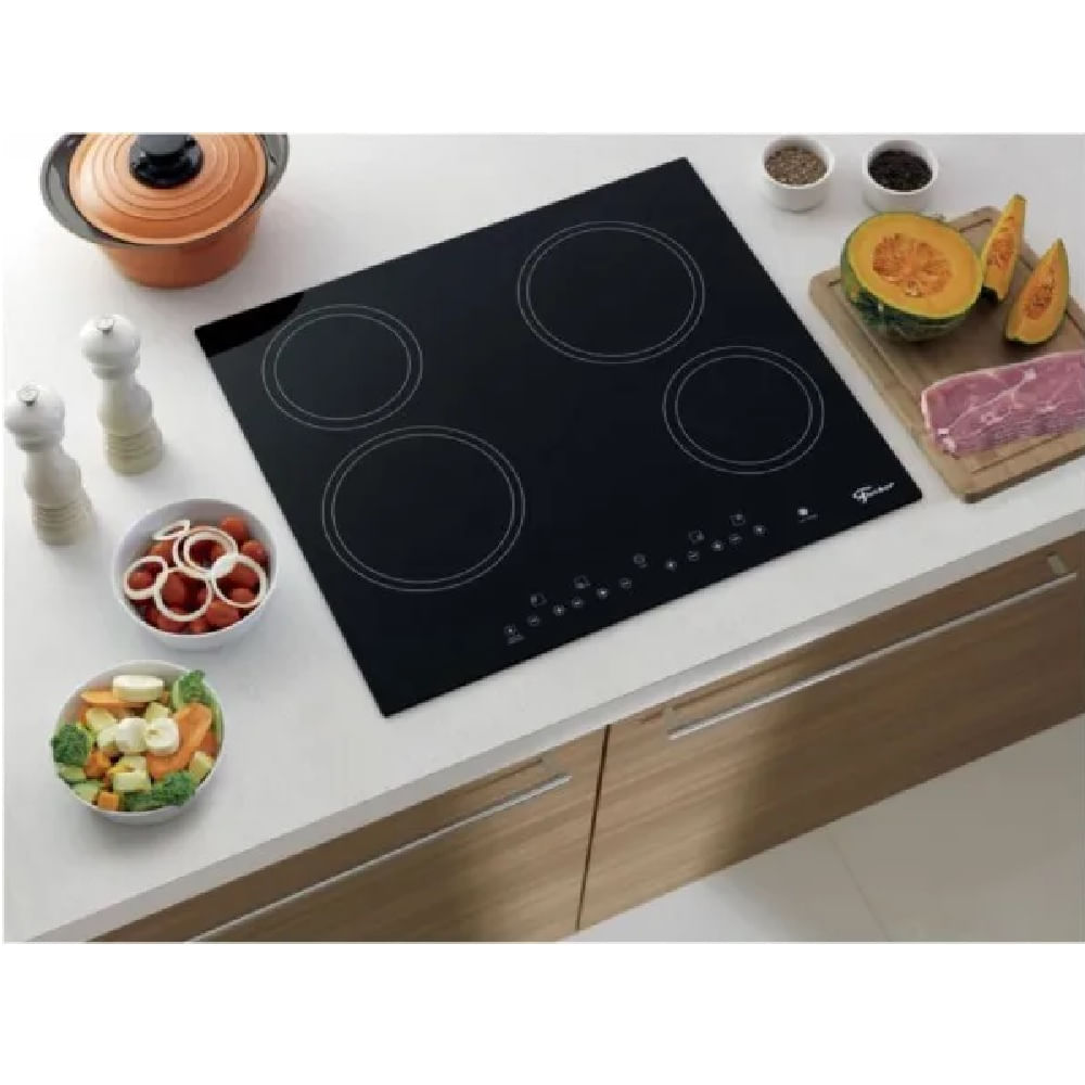 Cooktop Fischer 4 Bocas Mesa Vitrocerâmica Preto – 220 Volts - Image 4