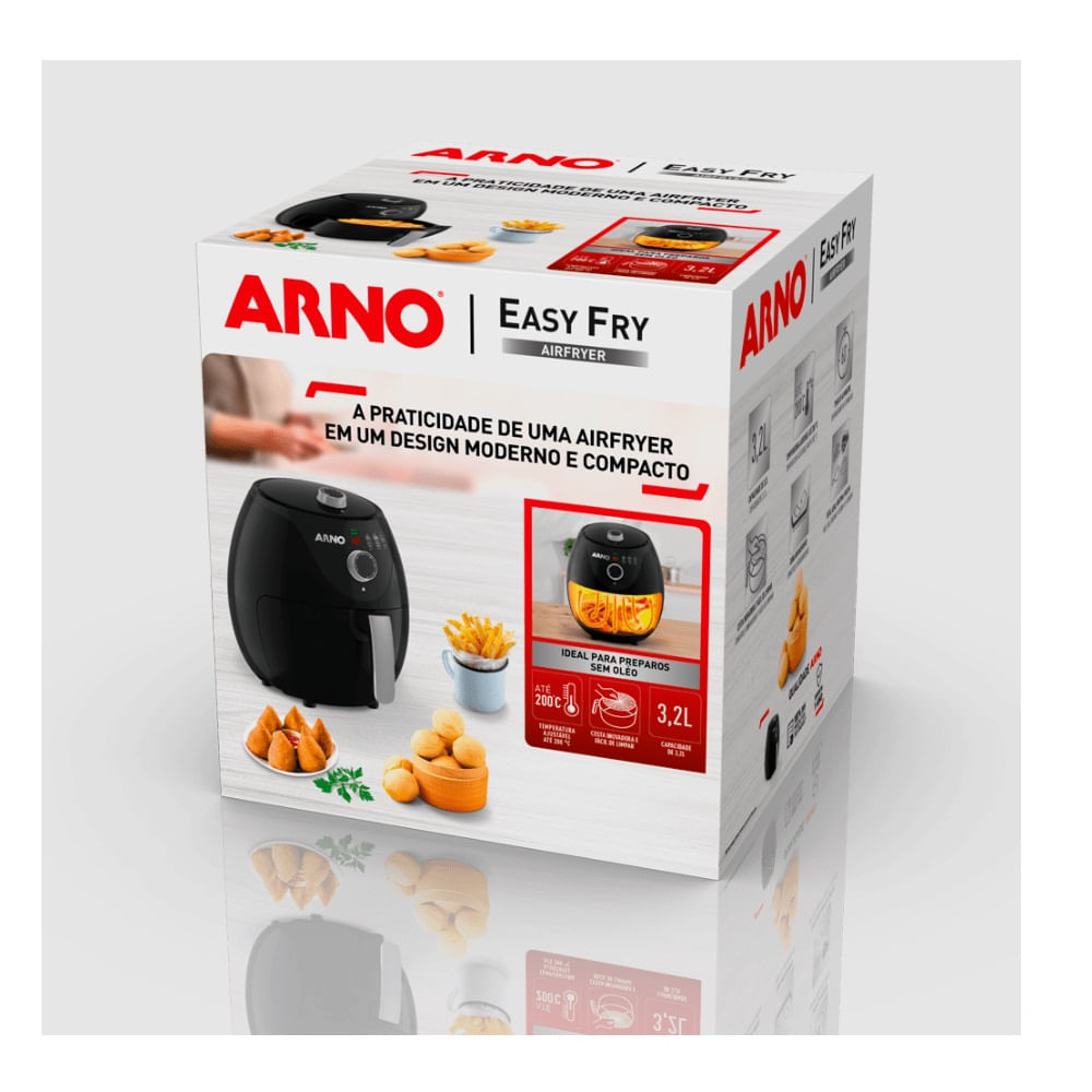 Air Fryer Arno Easy Fry 3,2 Litros Preta 220V EZFP - Image 5