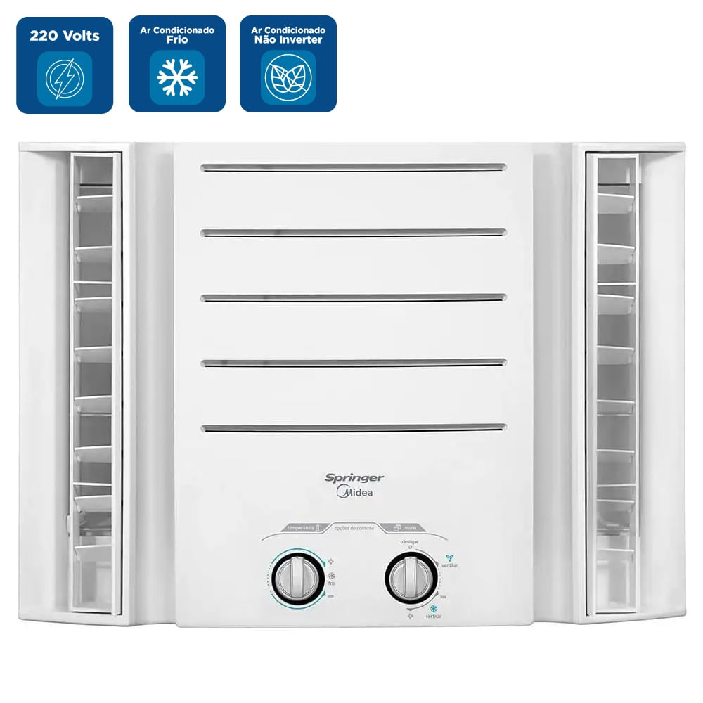 Ar Condicionado Janela Springer Midea 10000 BTU/h Frio Mecânico QCK105BB - 220 Volts - Image 2