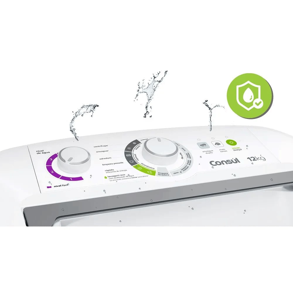 Máquina de Lavar Consul 12 kg com Dosagem Econômica e Ciclo Edredom Branca CWH12BB – 220 Volts - Image 5