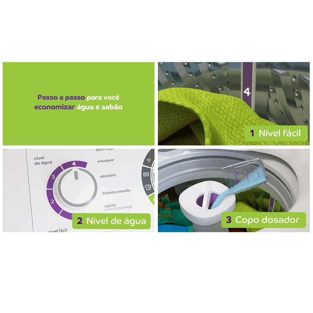 Máquina de Lavar Consul 12 kg com Dosagem Econômica e Ciclo Edredom Branca CWH12BB – 220 Volts - Image 6