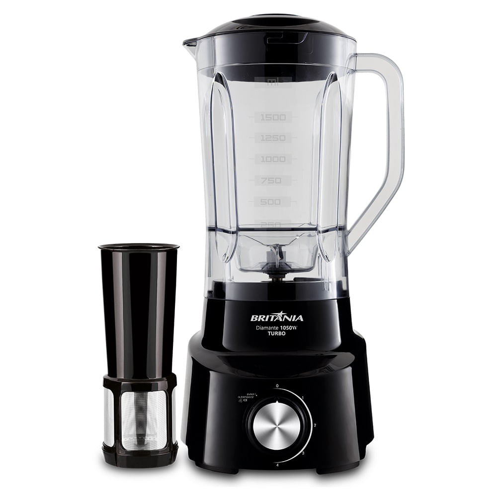 Liquidificador Britânia 1050W 2,65 Litros 4 Velocidades + Pulsar Preto Diamante 800 – 220 Volts - Image 2