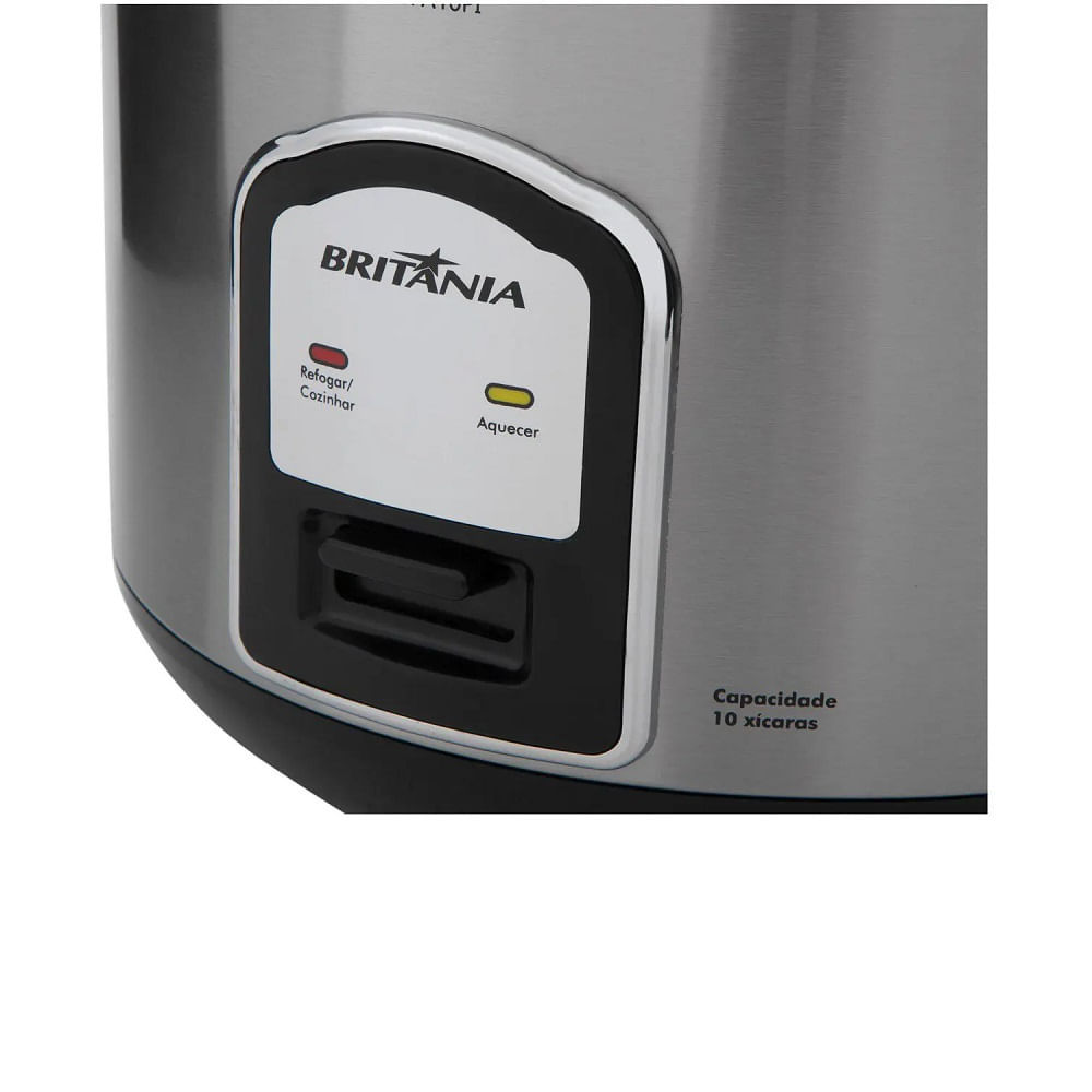 Panela de arroz Britânia Preta/Inox BPA10PI – 127 Volts - Image 2