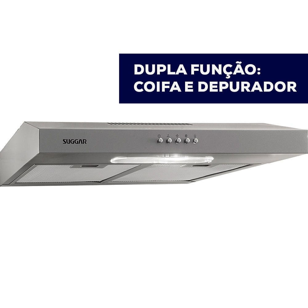Depurador de Ar Suggar Slim 60cm Prata DPS161PR – 127 Volts - Image 7