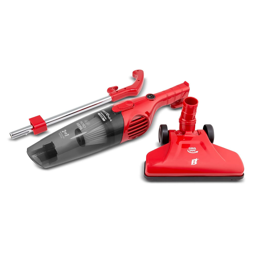 Aspirador de Pó Britânia com Filtro 2 em 1 Vertical Vermelho BAS1290V – 127 Volts - Image 6