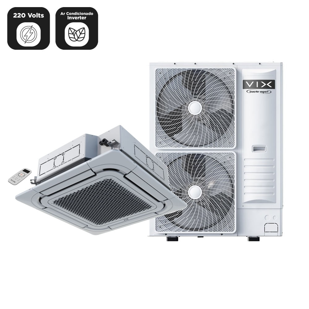 Ar Condicionado Split Cassete Inverter Vix 55000 BTU/h Quente e Frio AUC-55UR2RKA – 220 Volts - Image 2