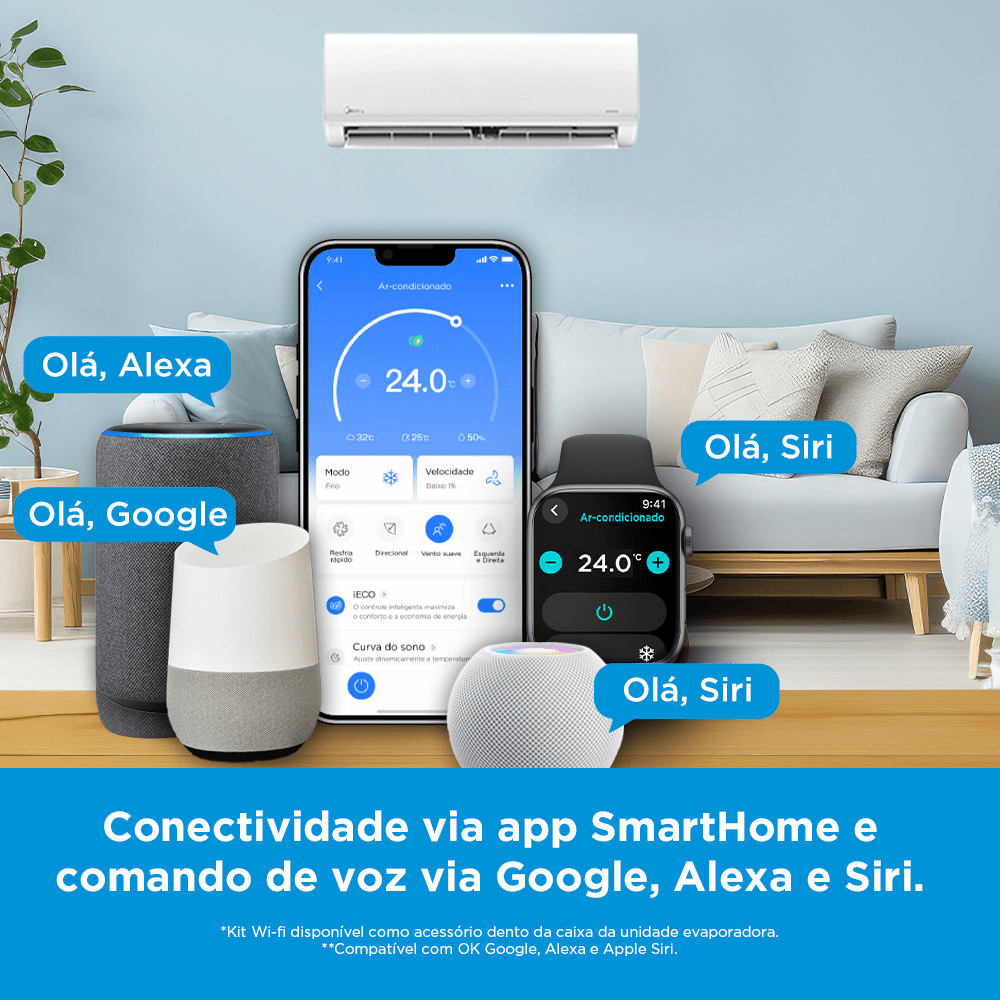 Ar Condicionado Split Hi Wall Inverter Midea Xtreme Save AI Connect 12000 BTU/h Frio 38AGVCJ12M5 – 220 Volts - Image 12