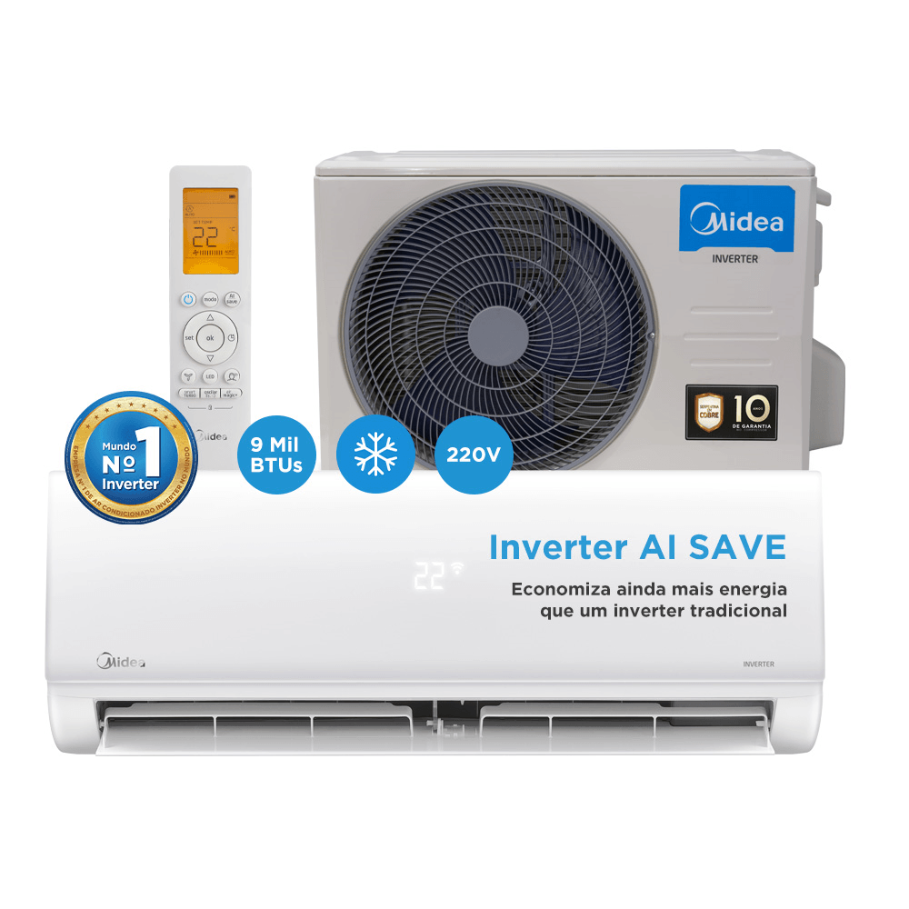Ar Condicionado Split Hi Wall Inverter Midea Xtreme Save AI Connect 12000 BTU/h Frio 38AGVCJ12M5 – 220 Volts - Image 10