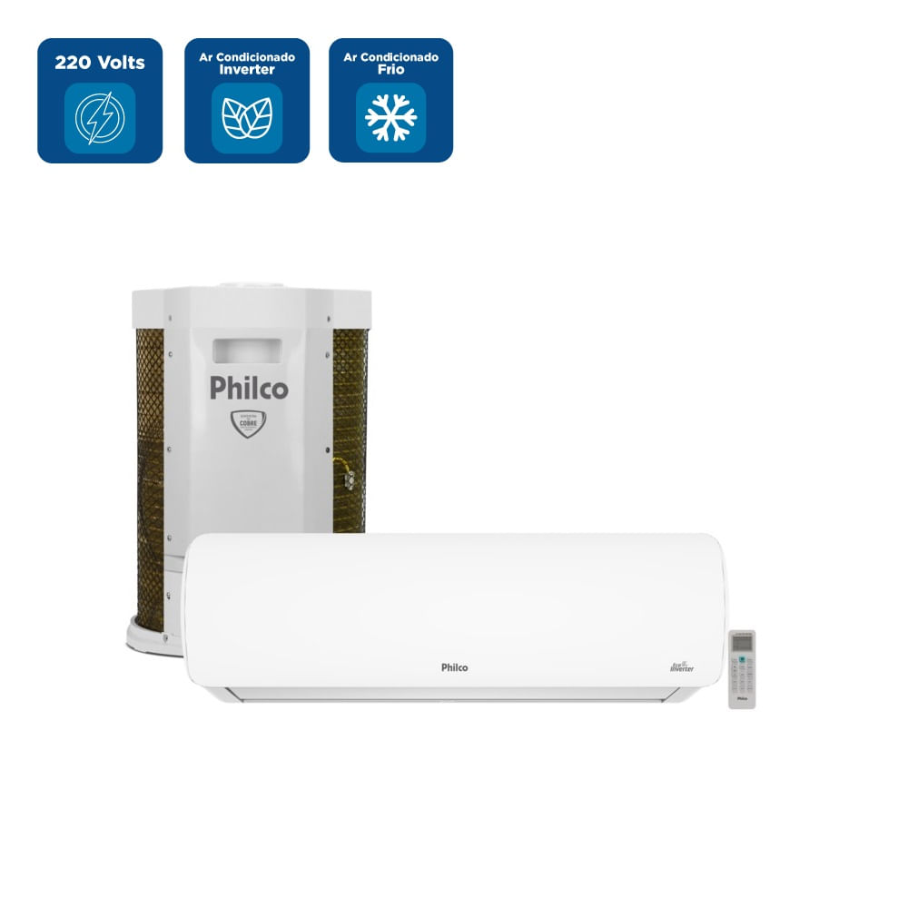 Ar Condicionado Split Hi Wall Inverter Philco 24000 BTU/h Frio Eco PAC24FC – 220 Volts - Image 2