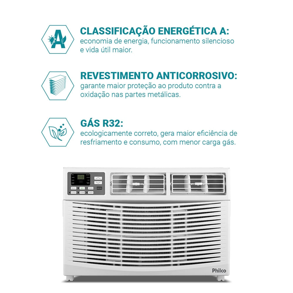 Ar Condicionado Janela Philco 7500 BTU/h Frio Eletrônico PAJ7FH - 220 Volts - Image 6