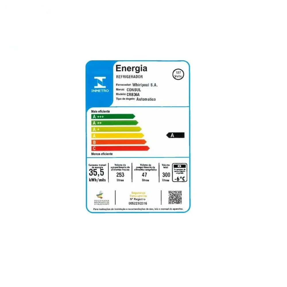 Refrigerador Consul Frost Free 300 Litros Branco CRB36AB - 127 Volts - Image 5