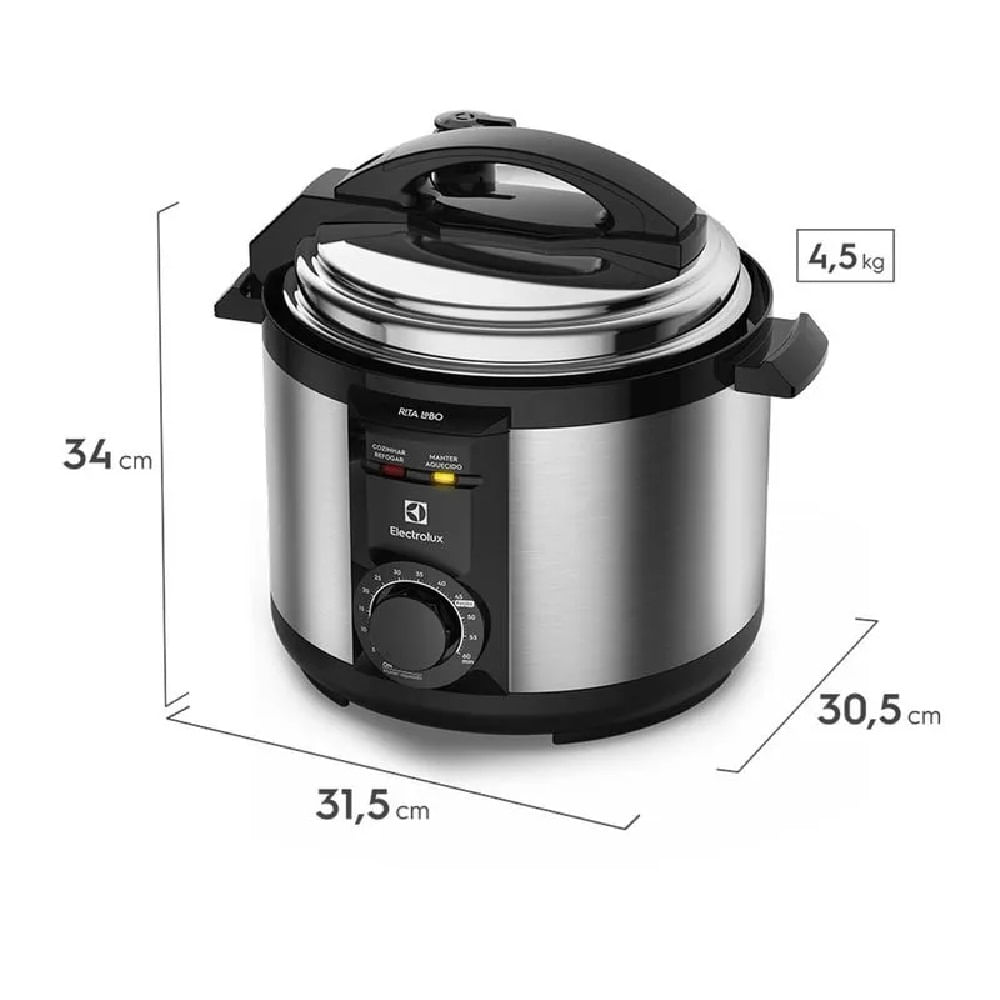 Panela de Pressão Elétrica Electrolux 5 Litros Inox PCE20 – 220 Volts - Image 8