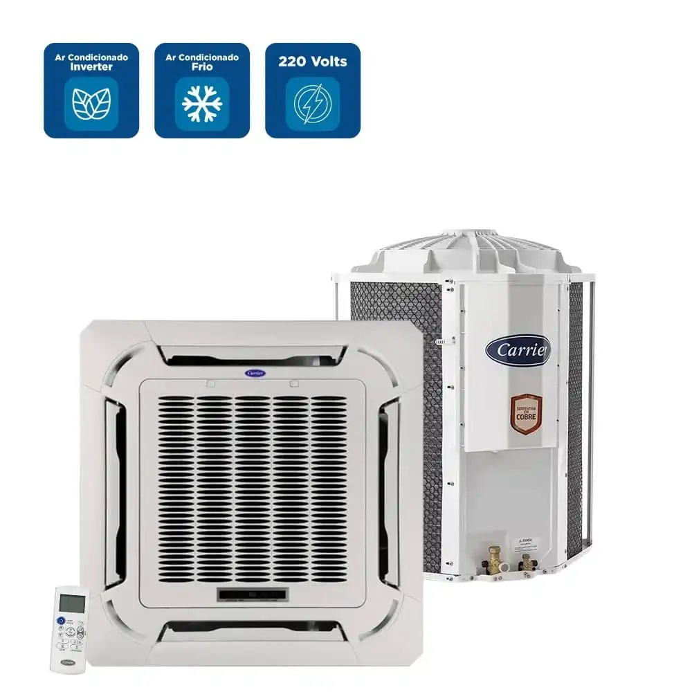 Ar Condicionado Split Cassete Inverter Carrier 57000 BTU/h Frio Monofásico 40KVQB60C5 – 220 Volts - Image 2