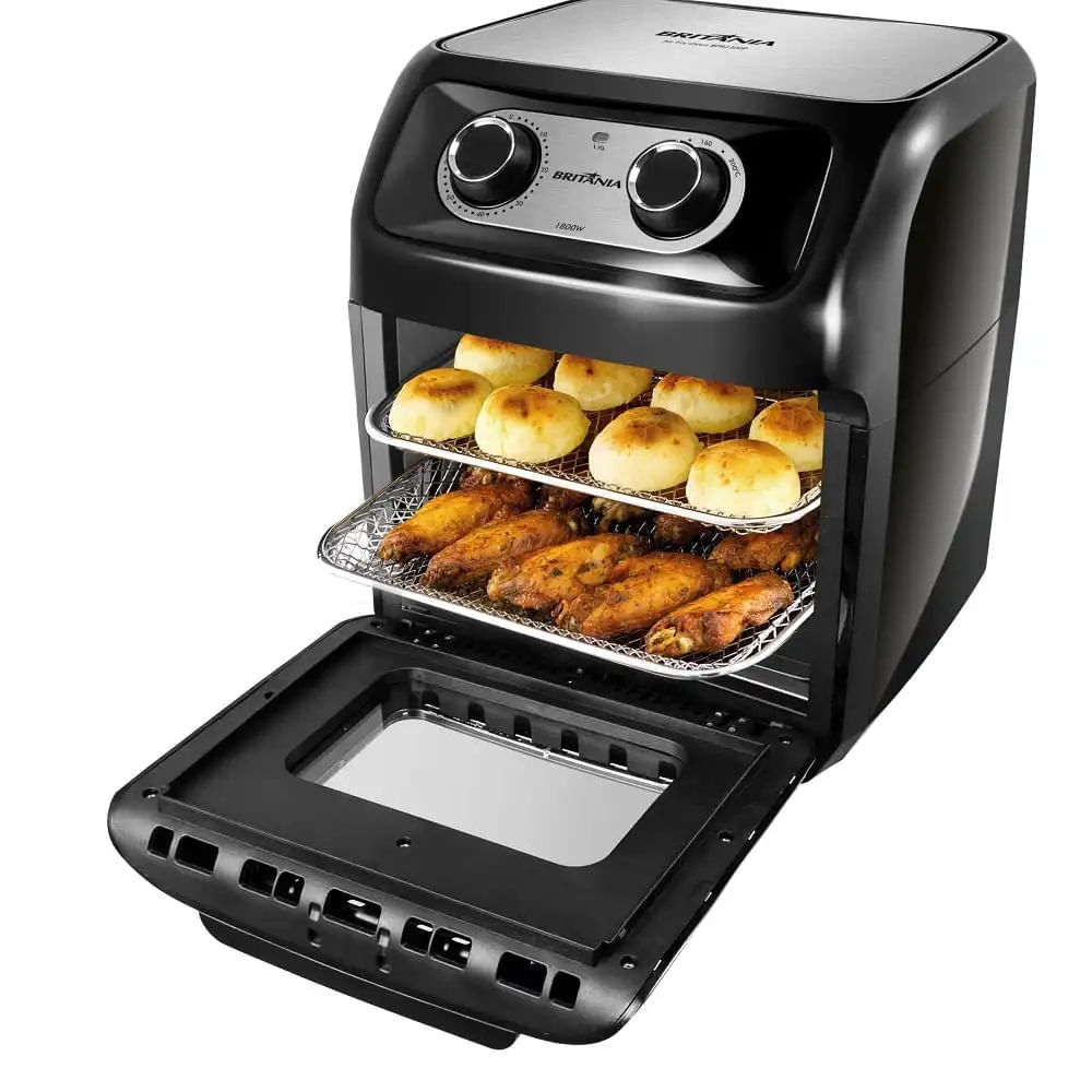 Fritadeira Air Fry Britânia 12 Litros Oven Preta e Inox BFR2300P – 220 Volts - Image 3