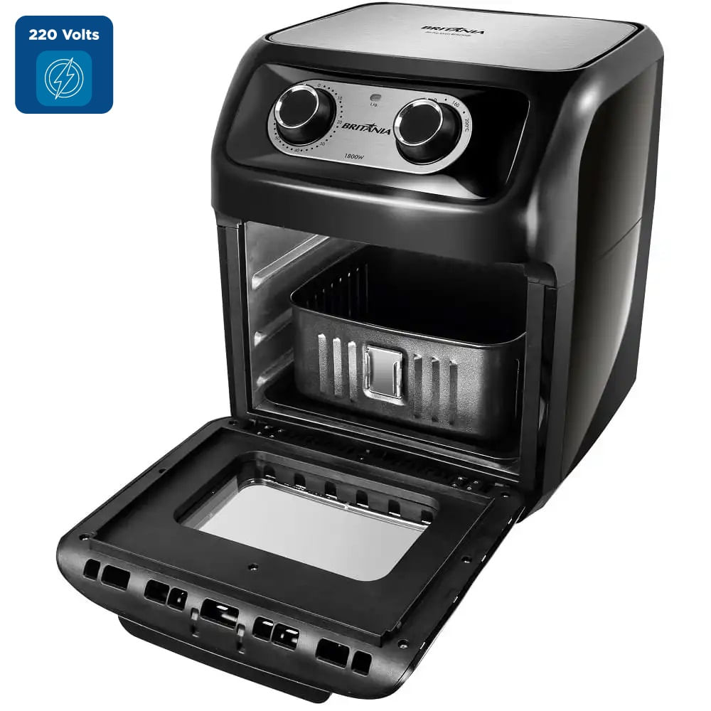 Fritadeira Air Fry Britânia 12 Litros Oven Preta e Inox BFR2300P – 220 Volts - Image 2