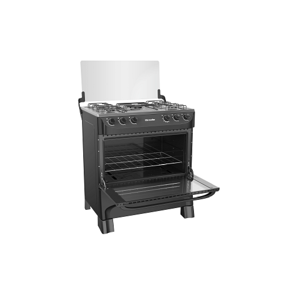 Fogão de Piso Mueller 5 Bocas Mesa Inox Preto MFI5BA - Image 3