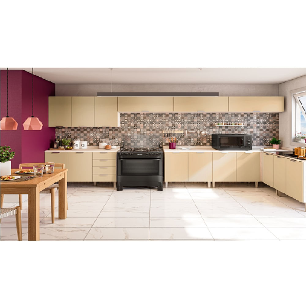 Fogão de Piso Mueller 5 Bocas Mesa Inox Preto MFI5BA - Image 8