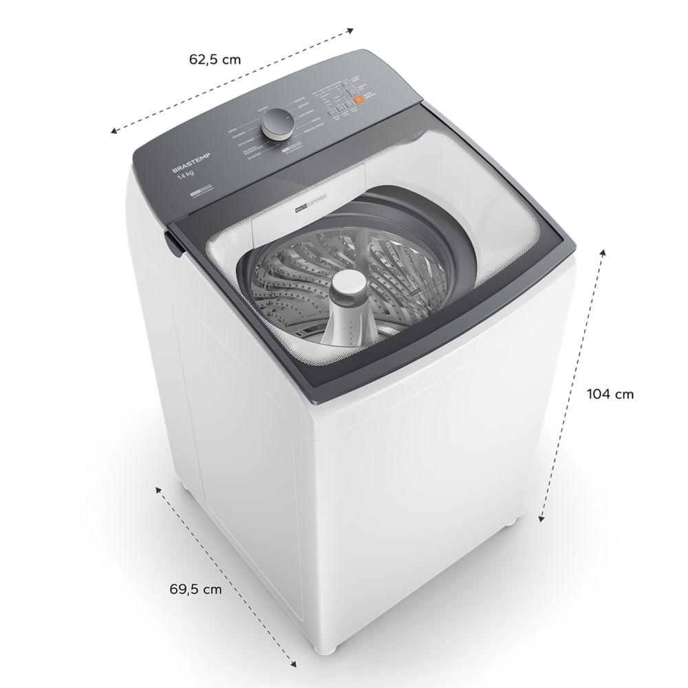 Lavadora de Roupas Brastemp 14Kg Smart Sensor Branca BWJ14AB - 127 Volts - Image 7