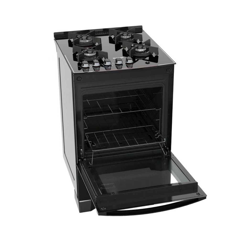 Fogão de Piso Dako 4 Bocas Glass com Mesa de Vidro e Mega Chama Preto – Bivolt - Image 3
