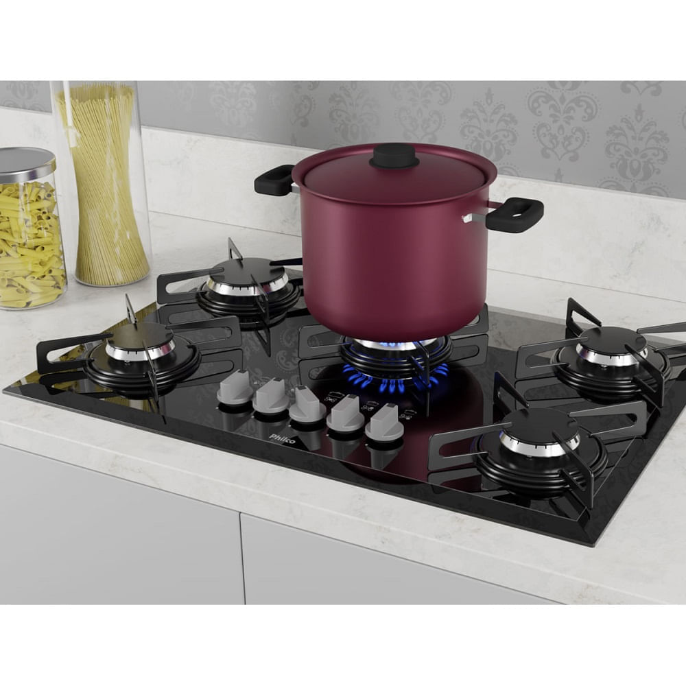 Cooktop Philco 5 Bocas Cook Chef 5 Preto - Bivolt - Image 4