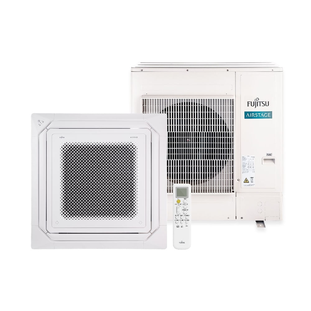 Ar Condicionado Split Cassete Inverter Fujitsu Airstage Premium 45000 BTU/h Quente e Frio Monofásico AUBH45KRLB - 220 Volts