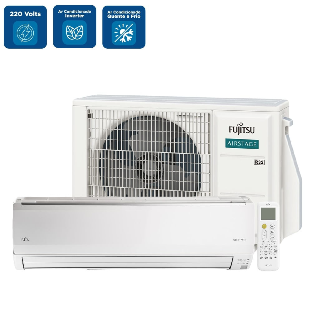 Ar Condicionado Split Hi Wall Inverter Fujitsu Airstage Premium 24000 BTU/h Quente e Frio ASBG24KMBA - 220 Volts - Image 2