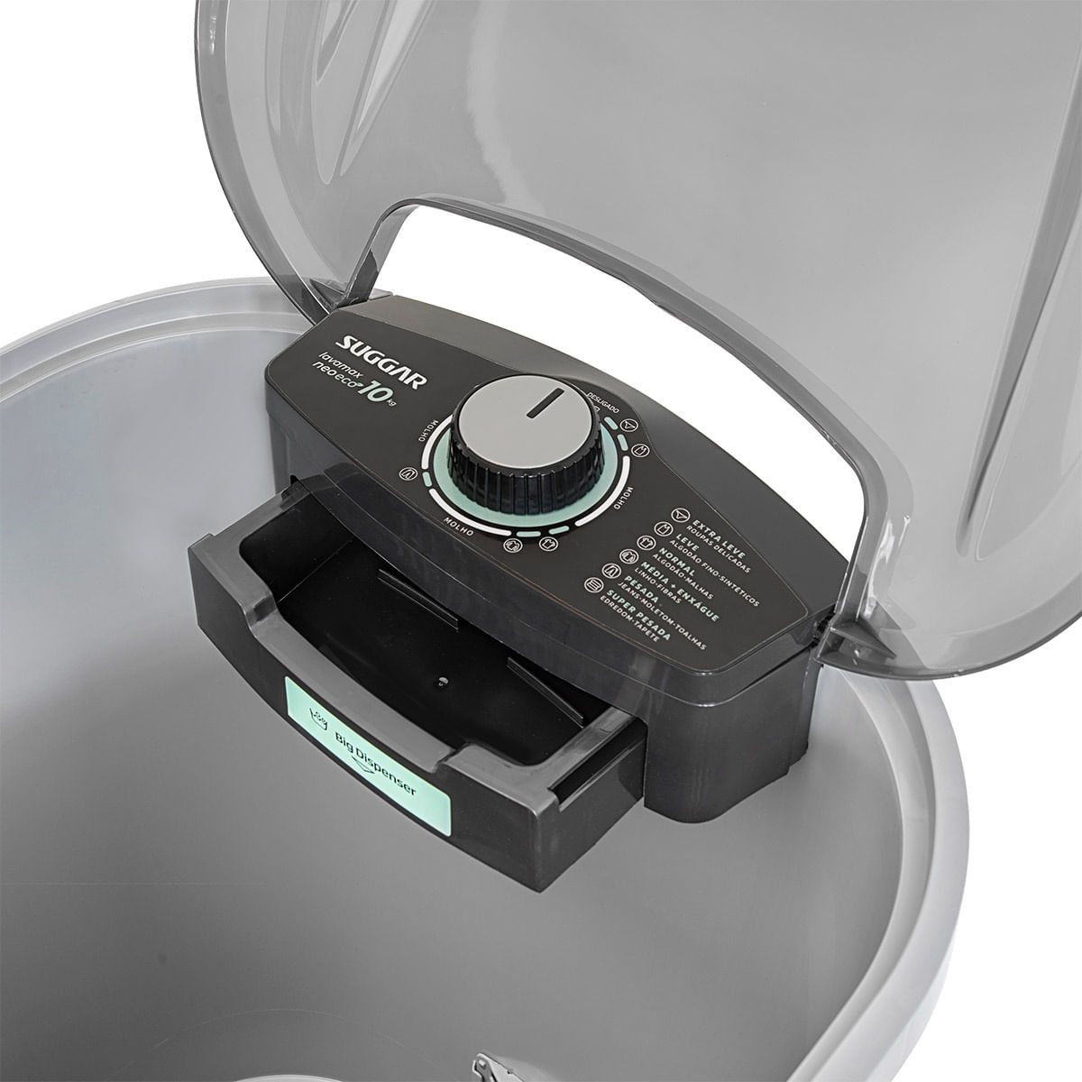 Lavadora de Roupas Suggar 10Kg Lavamax Neo Eco Prata LE1011PR – 127 Volts - Image 7