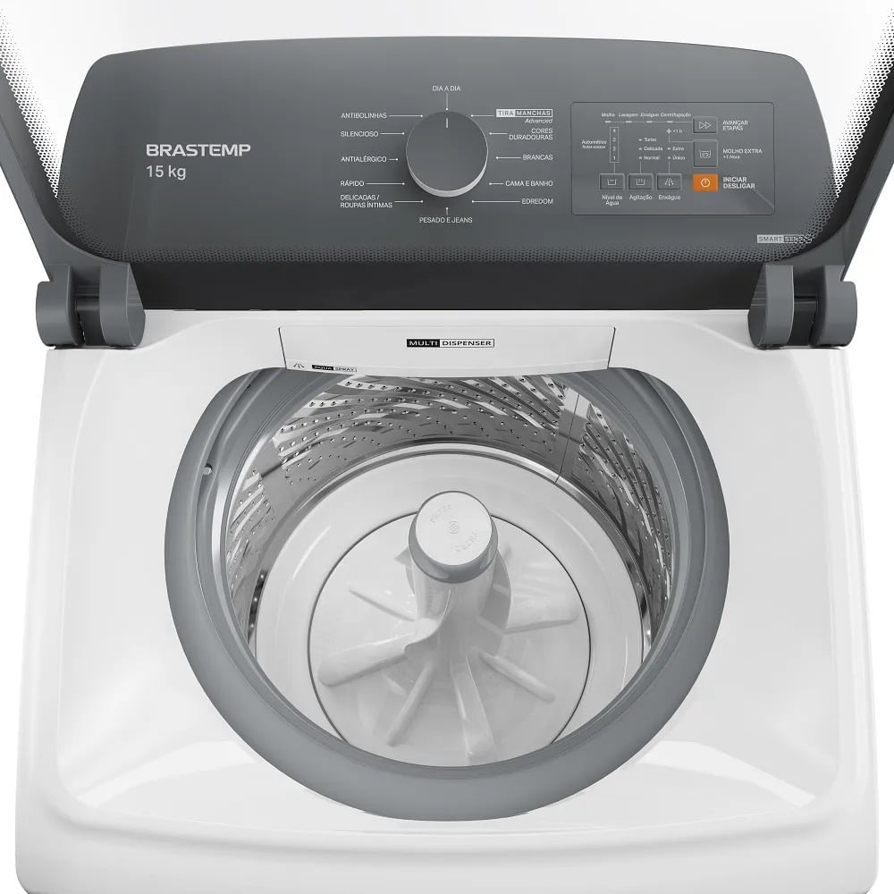 Lavadora de Roupas Brastemp 15Kg Smart Sensor Branca BWF15AB - 220 Volts - Image 3