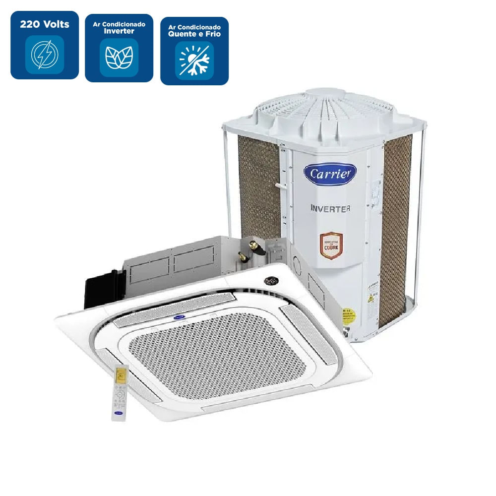 Ar Condicionado Split Cassete Inverter Carrier Connect R32 48000 BTU/h Quente e Frio Monofásico 40KVQD48C5 – 220 Volts - Image 2