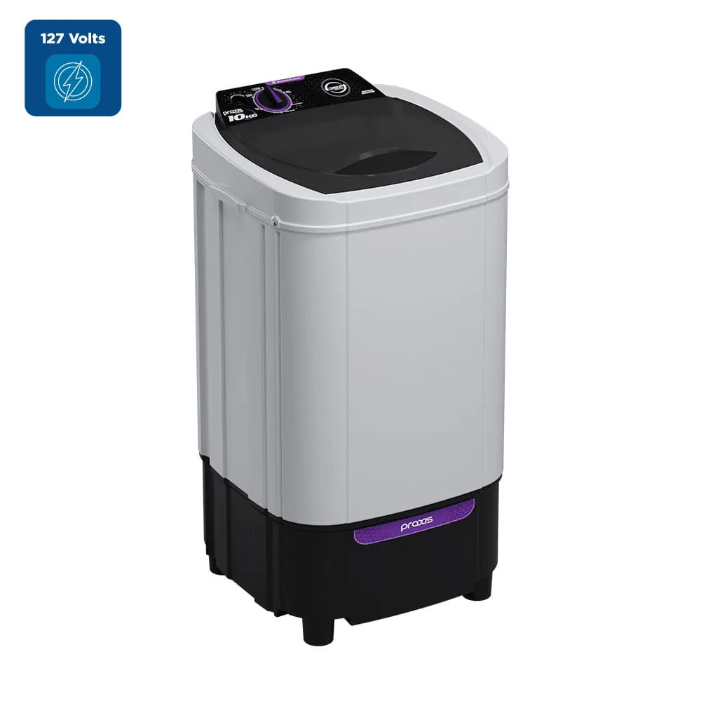 Lavadora de Roupas Praxis 10Kg Semi Automática Mobi Branca – 127 Volts - Image 2