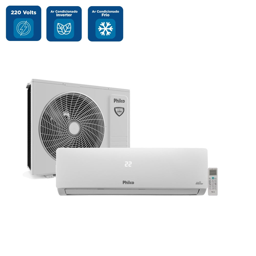 Ar Condicionado Split Hi Wall Inverter Philco 24000 BTU/h Frio PAC24FB – 220 Volts - Image 2