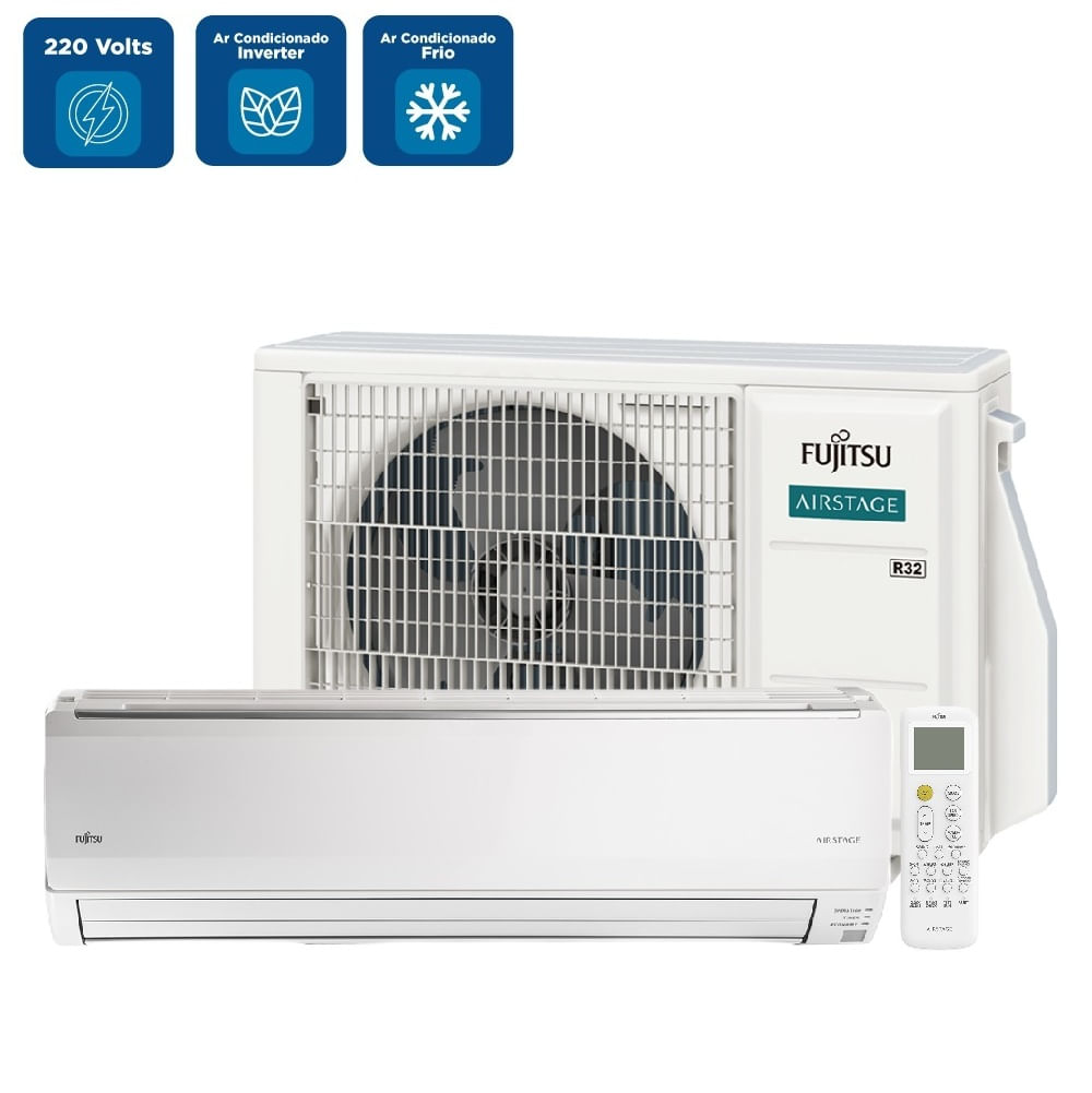 Ar Condicionado Split Hi Wall Inverter Fujitsu Airstage Premium 24000 BTU/h Frio ASBG24CMBA - 220 Volts - Image 2