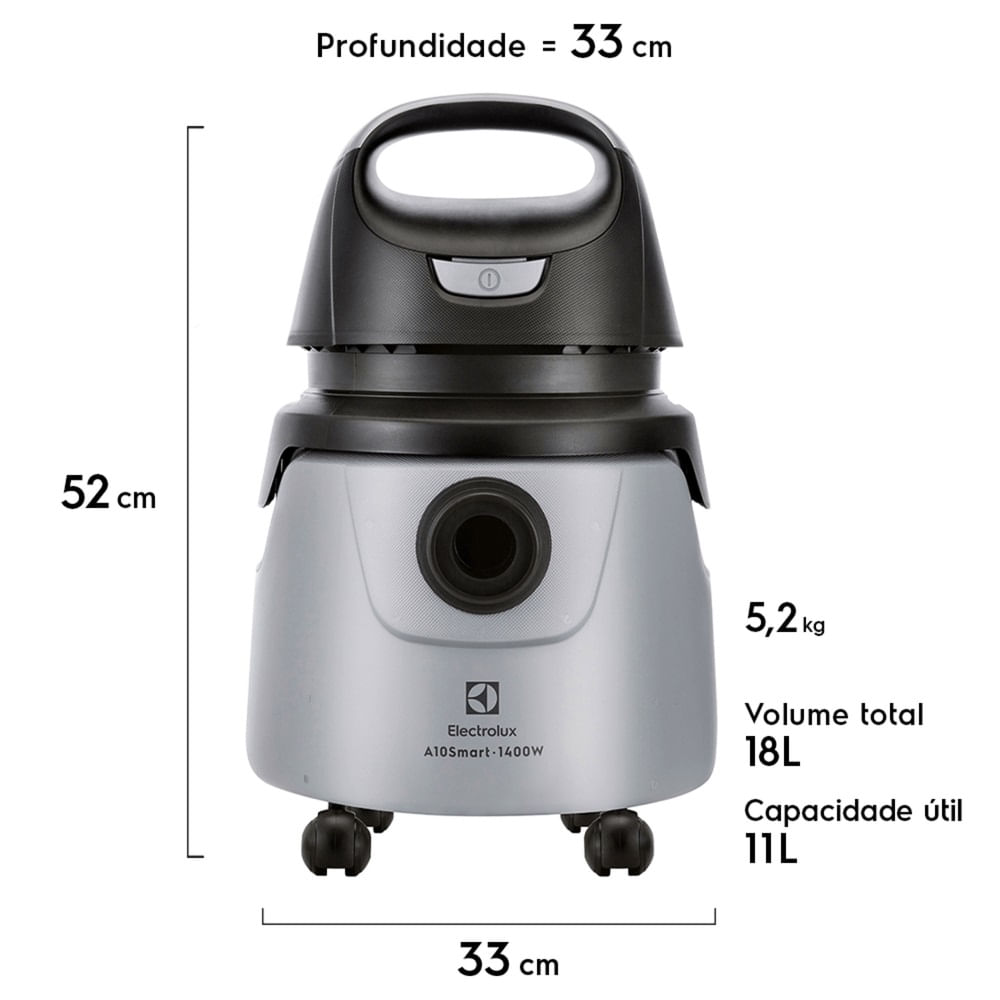 Aspirador de Pó e Água Electrolux 11 Litros Cinza A10N1 – 127 Volts - Image 8