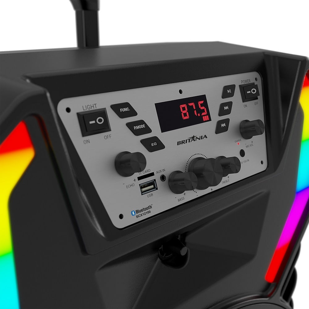 Caixa Acústica Britânia Flash Light Woofer 12 Preta BCX12100 – Bivolt - Image 6