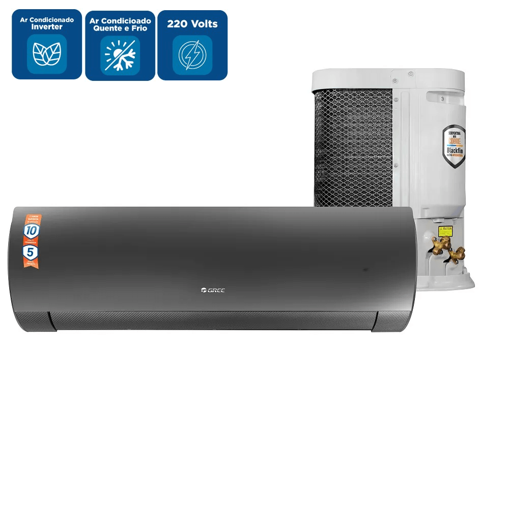 Ar Condicionado Split Hi Wall Gree G-Diamond Top Inverter 9000 BTU/h Quente e Frio CB497N22300 – 220 Volts - Image 2
