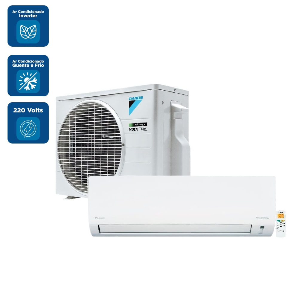 Ar Condicionado Split Hi Wall Inverter Daikin Eco Swing Smart Gold 9000 BTU/h Quente e Frio RHP09S5VL – 220 Volts - Image 2