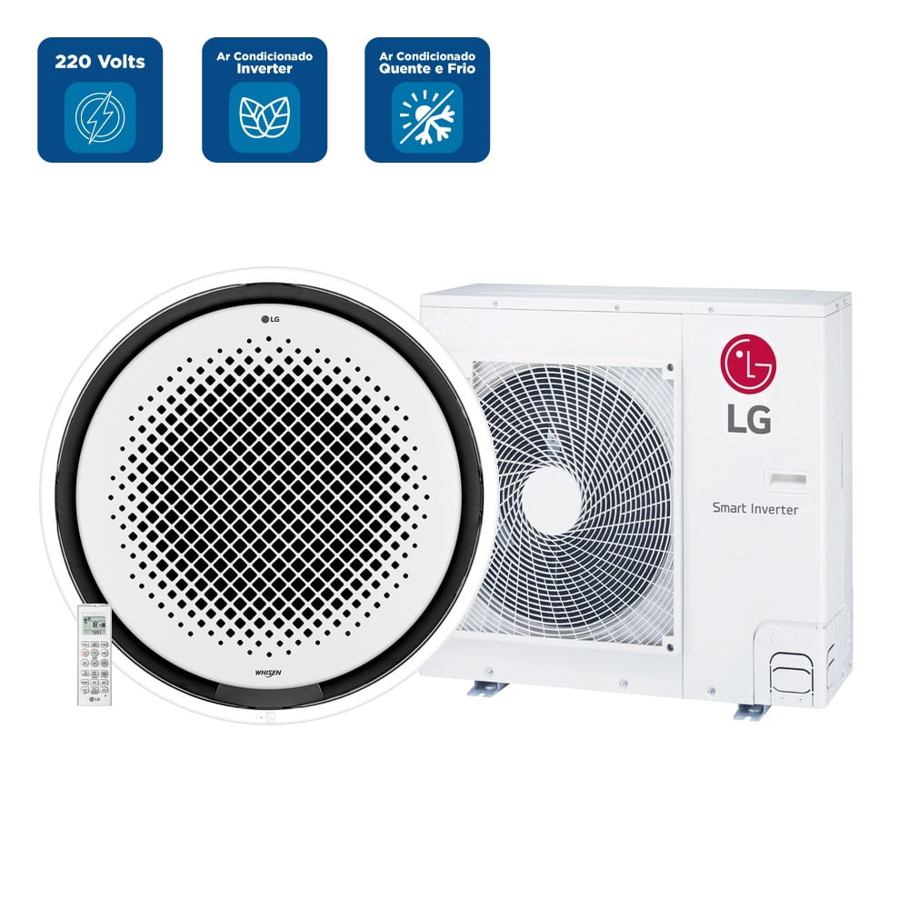 Ar Condicionado Split Cassete Inverter LG Round 24000 BTU/h Quente e Frio Monofásico ZT-W24GYLAA - 220 Volts - Image 2
