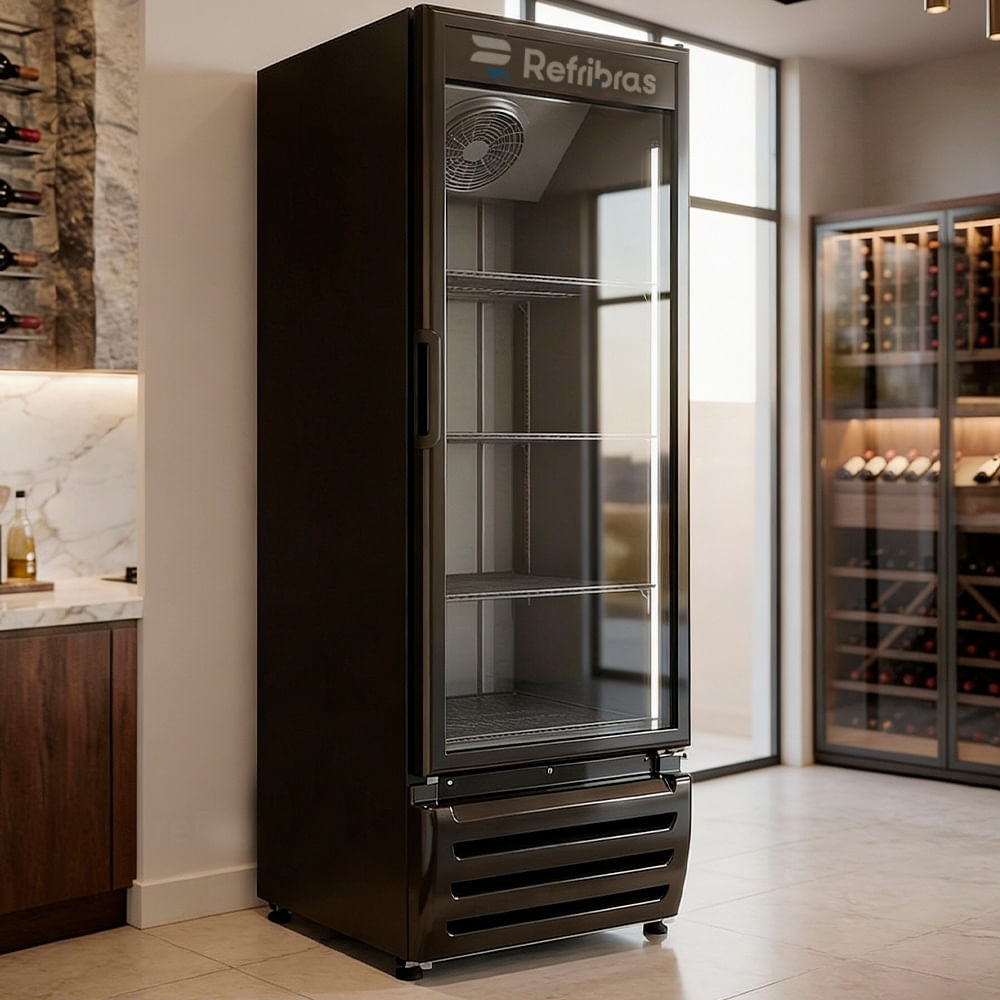 Cervejeira Refribras 400 Litros Porta de Vidro Preta Vega C400P2 - 220 Volts - Image 3