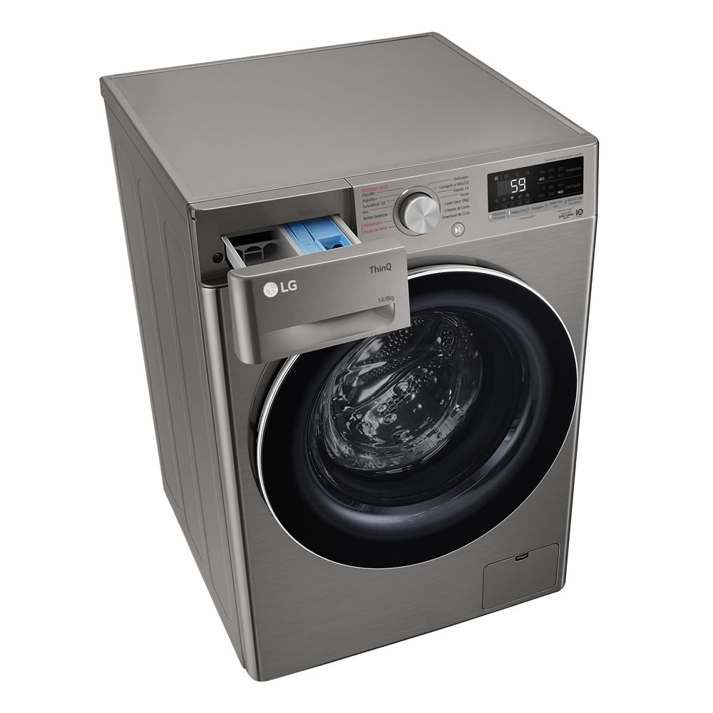 Lava e Seca LG 14Kg Smart com Inteligência Artificial AIDD Inox VC4 CV5014PC4A - 220 Volts - Image 10