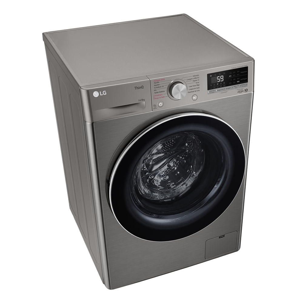 Lava e Seca LG 14Kg Smart com Inteligência Artificial AIDD Inox VC4 CV5014PC4A - 220 Volts - Image 9